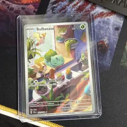 Pokemon TCG Bulbasaur Stellar Crown Illustration Holo Card 143/142 - Image 1