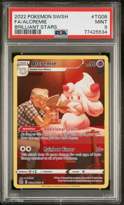2022 Pokemon Sword & Shield Brilliant Stars Alcremie Fa PSA 9 #TG08 - Image 1