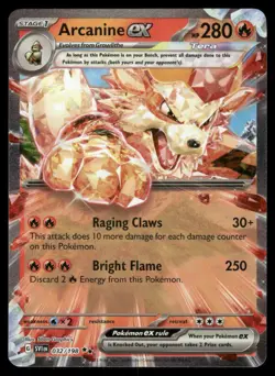 Pokemon Cards Arcanine ex 032/198 Scarlet & Violet Double Rare NM - Image 1