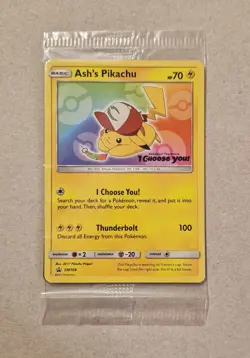 Ash's Pikachu TCG SM108 2017 Promo Card Pokemon 'I Choose You' Sealed - Image 1