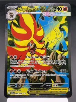 Mega Pyroar ex 099/086 - Full Art Ultra Rare - Chaos Rising Pokemon Card MINT - Image 1