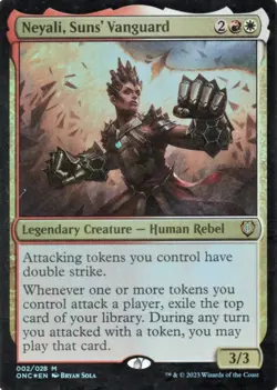 MTG FOIL Neyali, Suns' Vanguard - Phyrexia: All Will Be One Commander #002 - Image 1