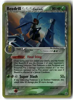 Beedrill ⭐ 1/113 Delta Species Holo Rare Delta Species 2005 Pokemon NM/LP - Image 1