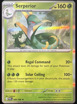 Pokemon Serperior POR 006/088 Holo Near Mint English - Image 1