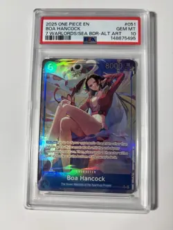 PSA 10 Gem Mint Boa Hancock One Piece Warlord Promo Exclusive English OP07-051 - Image 1