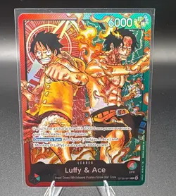 Luffy & Ace ST30-001 Leader Foil NM One Piece Starter Deck EX: Luffy & Ace - Image 2