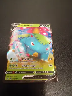 Pokemon TCG Venusaur v SWSH100 SWSH Promo Card Holo - Image 1