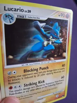 MP Lucario Pop Series 8 #002/017 Cosmos Holo Pokemon TCG Card - Image 2
