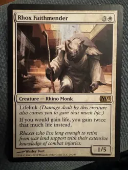 Mtg Rhox Faithmender Nm ! DOUBLE LIFE GAIN ! - Image 1