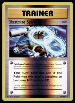 BLASTOISE SPIRIT LINK - 73/108 Uncommon Evolutions Pokemon Reverse Holo LP - Image 1