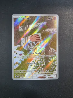 Pokemon Swinub 165/159 Illustration Rare Holo Sv09 Journey Together - Image 1