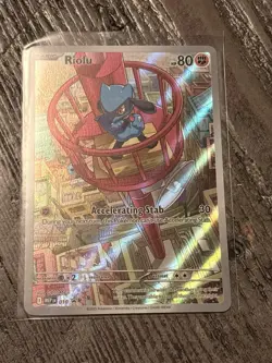 Pokemon TCG Riolu Illustration 010 Black Star Promo Card Mega Evolution NM - Image 1