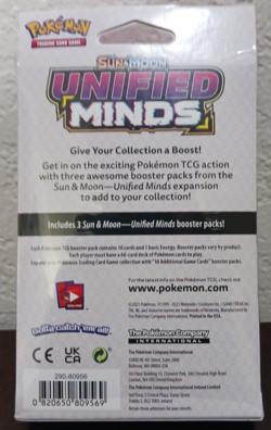 POKEMON Unified Minds 3 Pack Hanger Box 2021 Nintendo NEW FACTORY SEALED 820650809569 - Image 2