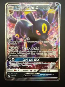 Pokemon TCG Umbreon GX 80/149 Sun & Moon Base Set Ultra Rare - Image 1