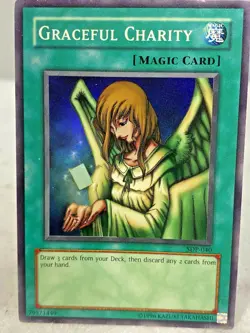 YuGiOh Graceful Charity SDP-040 Super Rare NM - Image 1