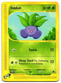 ODDISH 122/165 - HP - EXPEDITION BASE SET ENGLISH 2002 POKEMON CARD - Image 2