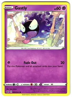 GASTLY 083/202 - NM - SWORD & SHIELD 2020 ENGLISH POKEMON CARD - Image 1