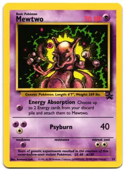 MEWTWO 14 - NM - MOVIE BLACK STAR PROMO ENGLISH 1999 POKEMON CARD - Image 2
