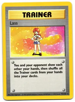 LASS 75/102 - MP - SHADOWLESS BASE SET ENGLISH 1999 POKEMON CARD - Image 2