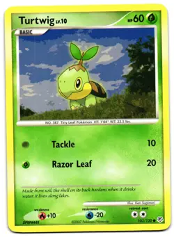 TURTWIG 103/130 - MP - DIAMOND AND PEARL 2008 ENGLISH 2008 POKEMON CARD - Image 2