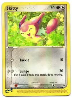 SKITTY 71/109 - HP - EX RUBY & SAPPHIRE ENGLISH 2003 POKEMON CARD - Image 2