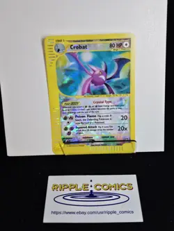 Pokemon Crystal Crobat 10/12 Box Topper Jumbo Card Skyridge - Image 1