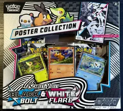Pokemon TCG: Black Bolt & White Flare Unova Poster Collection - Factory Sealed - Image 1
