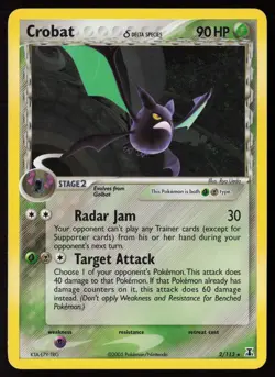 2005 Pokemon Delta Species Crobat (Delta Species) 2/113 NM Holo Rare - Image 1