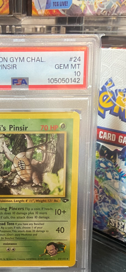Pokemon Gym challenge 1st edition Giovanni's pinsir PSA 10 - Image 3