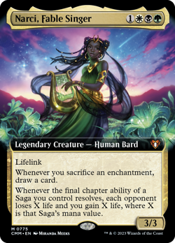 Narci, Fable Singer (Extended Art) Commander Masters - Near Mint Foil - Image 1