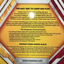 Pokemon Sun & Moon Trainer Kit Promo Box + 3 Booster Packs Crimson Invasion RARE - Image 3
