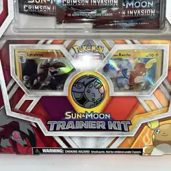 Pokemon Sun & Moon Trainer Kit Promo Box + 3 Booster Packs Crimson Invasion RARE - Image 4