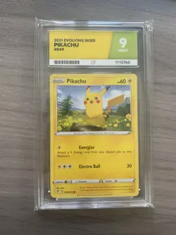 Pikachu 049/203 Swsh07: Evolving Skies Pokemon Card Ace 9 - Image 1