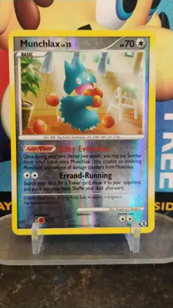 MUNCHLAX Rising Rivals Series POKEMON Reverse Holo 2009 Trading Card 70/111 - Image 1