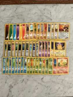 Pokemon Card Lot 1999 WOTC 50 Different Cards All NM, Lots Of Uncommon - Image 1