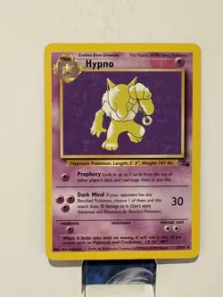 Pokemon TCG Card - Hypno 23/62 Fossil Set 1999 Rare Non-Holo LP - Image 1