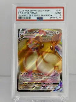 [PSA: 9] Eevee VMAX SWSH087 SWSH: Sword & Shield Promo Cards Holo - Image 1