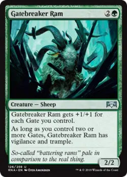 MTG Gatebreaker Ram - Foil, Ravnica Allegiance, Lightly Played, English - Image 1