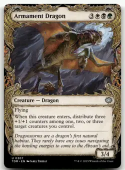 Armament Dragon (Showcase) #307 (NM) Tarkir Dragonstorm TDM Magic MTG - Image 1