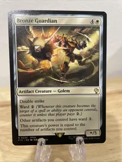 MTG Bronze Guardian Regular #0234 Commander: Final Fantasy Rare NM/M - Image 1
