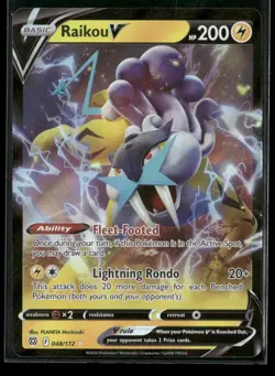 Raikou V 048/172 Holo V Rare Brilliant Stars NM/M Pokemon - Image 1