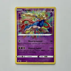 Zacian Pokemon TCG SWSH04 Vivid Voltage Amazing Rare Holo 082/185 EN 110 HP - Image 1