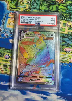Pokemon 2021 Umbreon VMAX 214/203 Full Art Secret Rare Evolving Skies PSA 9 - Image 1