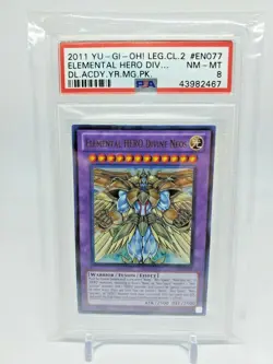 YU-GI-OH PSA 8 ELEMENTAL HERO DIVINE NEOS LCGX-EN077 ULTRA RARE BGS NM MINT YUGI - Image 1