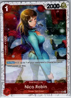 Nico Robin (Jolly Roger Foil) OP05-010 English PRB01 - One Piece Card - NM - Image 1