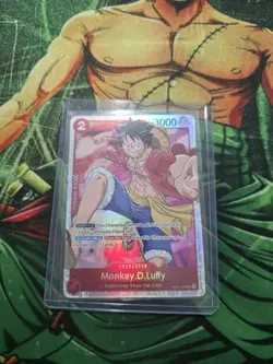 Monkey D Luffy OP01-024 SR One Piece TCG Romance Dawn Holo Foil NM - Image 1
