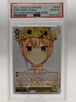 PURE WISH, ICHIKA NAKANO 5HY/W90-E005 HYR WEISS SCHWARZ PSA 10 - Image 1