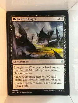 Retreat to Hagra 121 Uncommon Battle for Zendikar Magic: The Gathering Near Mint - Image 1