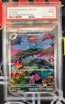 Gloom Holo Illustration Rare! PSA 9! Obsidian Flames 198/197 Pokemon - Image 1