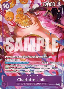 Charlotte Linlin (Alternate Art) R Foil A Fist of Divine Speed OP11-073 NM P-01 - Image 1